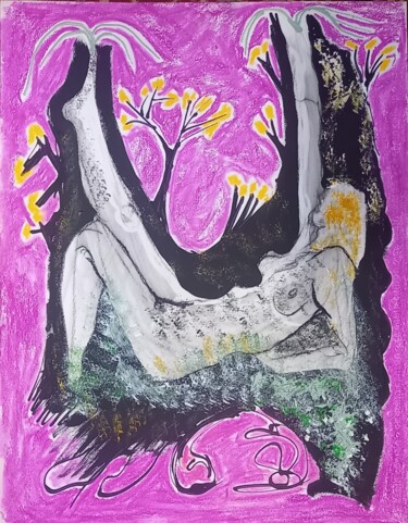 Desenho intitulada "fusion 5" por Evelyne Cassan, Obras de arte originais, Pastel