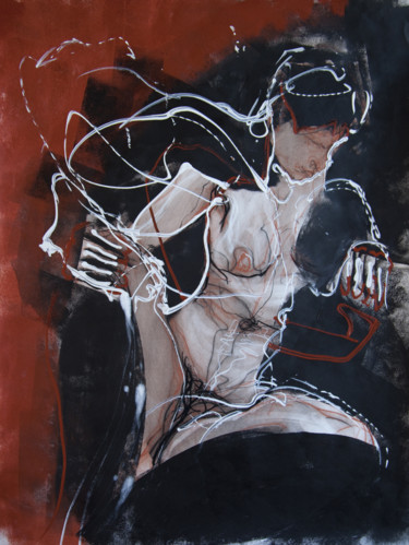 Peinture intitulée "Poséidon" par Evelyne Cassan, Œuvre d'art originale, Acrylique