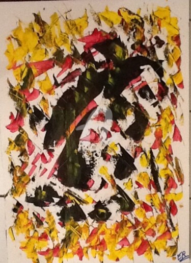 Peinture intitulée "Samourai" par Evelyne Challab, Œuvre d'art originale