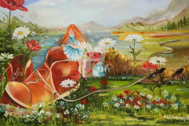 Peinture intitulée "Mesure et démesure" par Evelyne Clairembault, Œuvre d'art originale, Huile