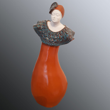 Sculpture intitulée "Priscilla" par Evelyne Delanaud, Œuvre d'art originale, Terre cuite