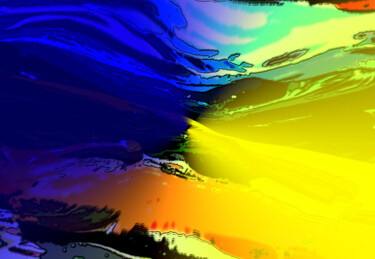 Arts numériques intitulée "Grandes marées" par Evelyne Descamps, Œuvre d'art originale