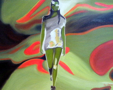 Painting titled "mannequin" by Evelyne Deuil, Original Artwork