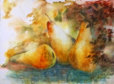 Peinture intitulée "Pirus 3" par Evelyne Krol, Œuvre d'art originale, Aquarelle
