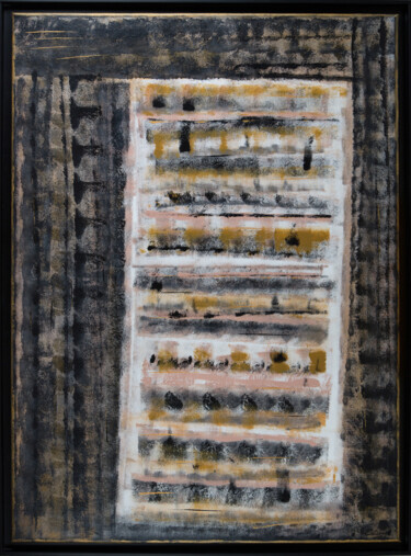 Painting titled "1 - 10" by Evelyne Labergère, Original Artwork, Acrylic Mounted on Wood Stretcher frame