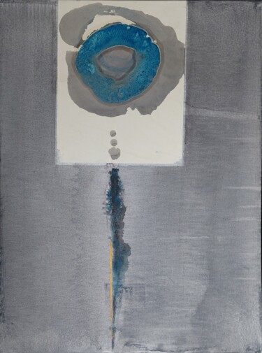 Malerei mit dem Titel "Mandala épée" von Evelyne Nantermod, Original-Kunstwerk, Acryl