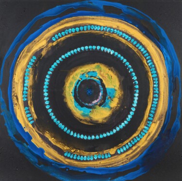 Peinture intitulée "Mandala shaman" par Evelyne Nantermod, Œuvre d'art originale, Acrylique