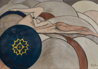 Malerei mit dem Titel "Ballons" von Evelyne Nantermod, Original-Kunstwerk, Acryl