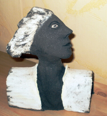 Sculpture intitulée "Sandro" par Evelyne Pellegrini, Œuvre d'art originale, Céramique
