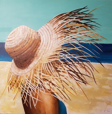Peinture intitulée "Brise de mer" par Evelyne Sie, Œuvre d'art originale, Acrylique Monté sur Châssis en bois