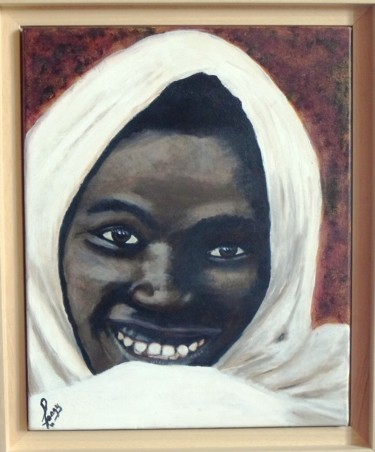 Peinture intitulée "jeune-ethiopienne.j…" par Evelyne Weber, Œuvre d'art originale
