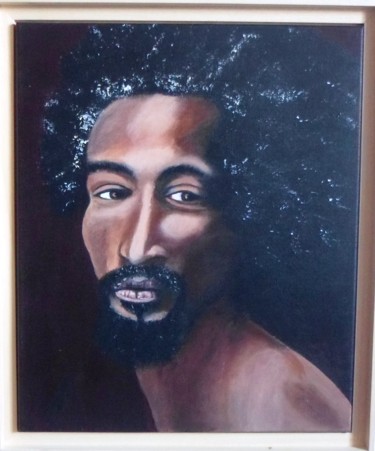 Peinture intitulée "afro-americain.jpg" par Evelyne Weber, Œuvre d'art originale, Acrylique