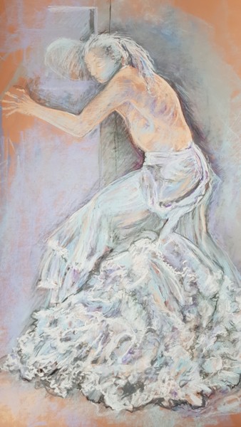 Dibujo titulada "Daïsuke Danseur de…" por Evelyne Chabaud, Obra de arte original, Pastel