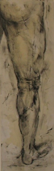 Malarstwo zatytułowany „jambe droite” autorstwa Evelyne Dominault, Oryginalna praca, Olej
