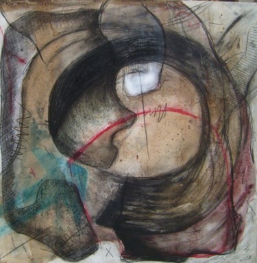 Peinture intitulée "la rage dedans" par Evelyne Dominault, Œuvre d'art originale, Huile