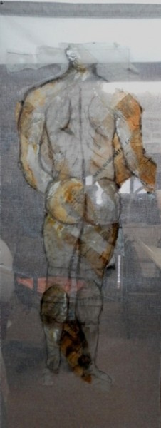 Textile Art titled "silhouette I" by Evelyne Dominault, Original Artwork