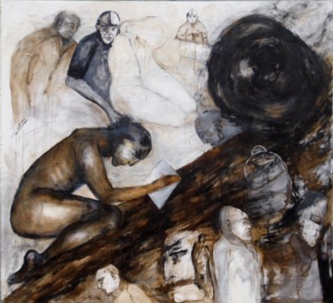 Pittura intitolato "chénier I" da Evelyne Dominault, Opera d'arte originale, Olio
