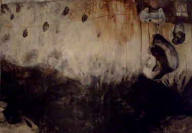 Peinture intitulée "turbulences" par Evelyne Dominault, Œuvre d'art originale, Huile