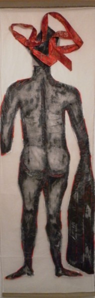 Peinture intitulée "SILHOUETTE HOMME IX…" par Evelyne Dominault, Œuvre d'art originale, Autre