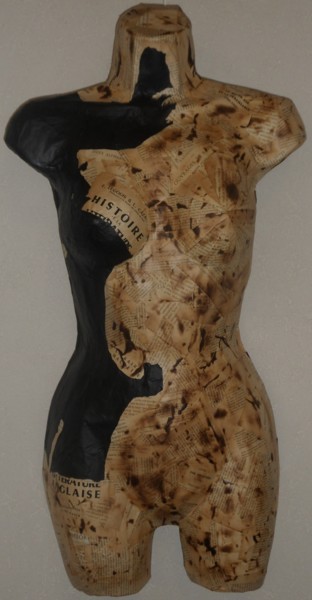 雕塑 标题为“buste Histoire” 由Evelyne Dominault, 原创艺术品, 混合媒体
