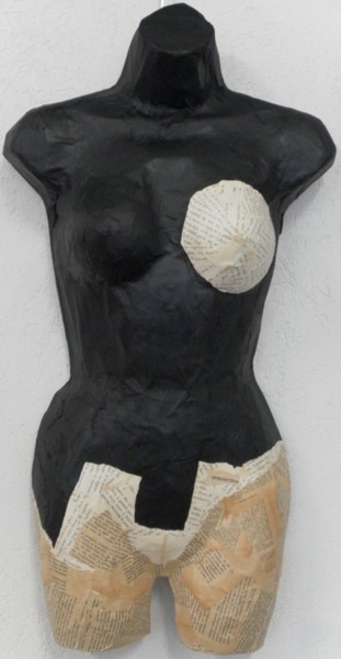 Escultura titulada "buste introduction" por Evelyne Dominault, Obra de arte original, Media mixtos
