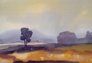Malerei mit dem Titel "arbre, mon pair" von Evelyne Hervé, Original-Kunstwerk, Öl