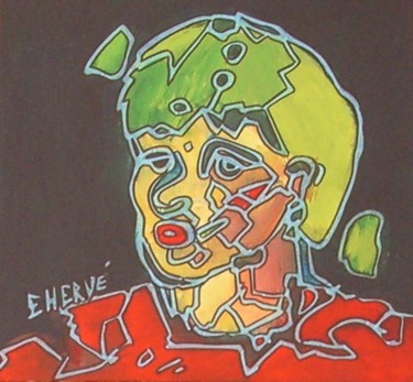 Peinture intitulée "Gisèle" par Evelyne Hervé, Œuvre d'art originale, Huile