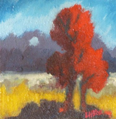 Painting titled "arbre, mon pair...,…" by Evelyne Hervé, Original Artwork