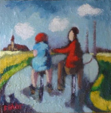 Peinture intitulée "petite fugue, opus…" par Evelyne Hervé, Œuvre d'art originale