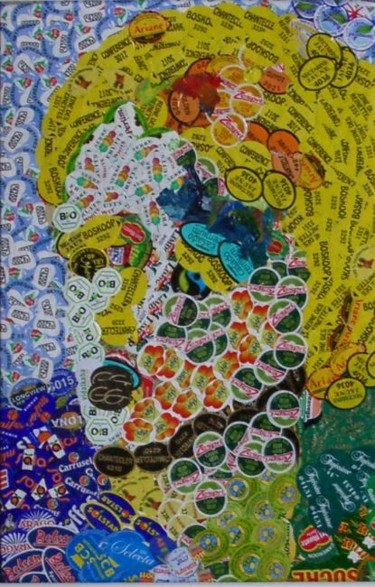 Painting titled "mangeur de fruits" by Evelyne Hervé, Original Artwork
