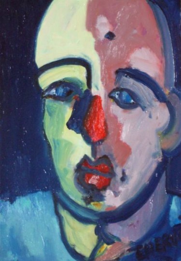 Painting titled "Paulo Blanco" by Evelyne Hervé, Original Artwork