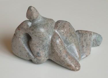 Sculpture titled "Opaline" by Evelyne Hervé, Original Artwork, Stone