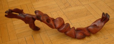Escultura titulada "pied de vigne... tê…" por Evelyne Hervé, Obra de arte original