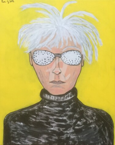 Painting titled "Andy" by Eve.J, Original Artwork, Acrylic