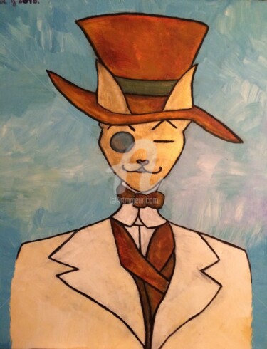 Painting titled "Mister Business" by Eve.J, Original Artwork, Acrylic
