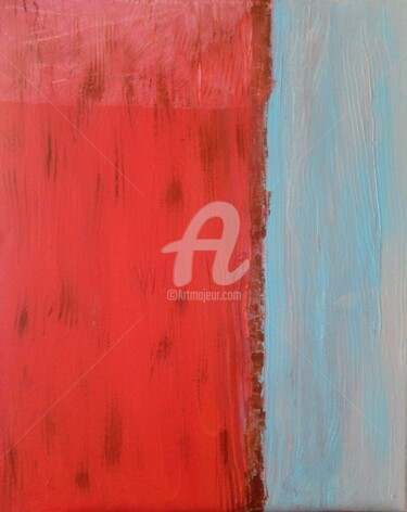 Peinture intitulée "Rouge et Bleu" par Eve.J, Œuvre d'art originale, Acrylique