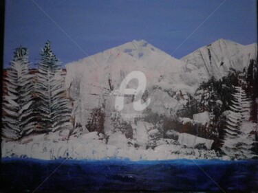 Peinture intitulée "Montagnes" par Eve.J, Œuvre d'art originale, Acrylique