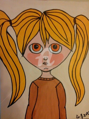 绘画 标题为“Doll2” 由Eve.J, 原创艺术品, 丙烯