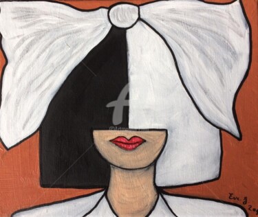 Peinture intitulée "Sia in white" par Eve.J, Œuvre d'art originale, Acrylique