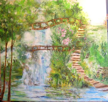 Painting titled "LES CHEMINS DE LA V…" by Evelyne Richer, Original Artwork