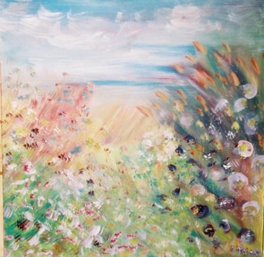 Painting titled "UN MOMENT D ETERNITE" by Evelyne Richer, Original Artwork