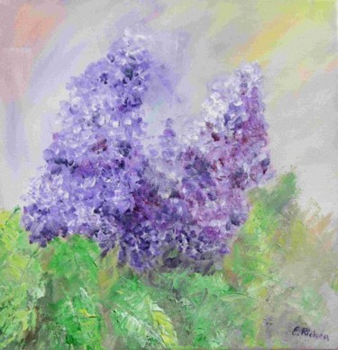 Peinture intitulée "LILAS" par Evelyne Richer, Œuvre d'art originale