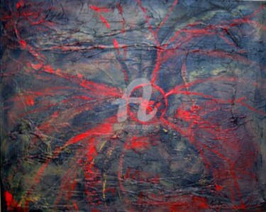 Peinture intitulée "La colère-phase 2 d…" par Evelyn Losier, Œuvre d'art originale, Huile