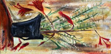 Painting titled "bignone-30-x15-acry…" by Evelyn Losier, Original Artwork
