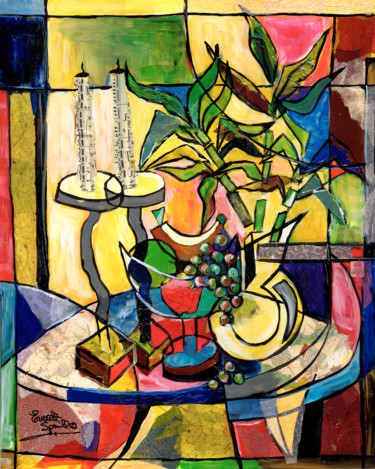 Collages titled "Still Life with Fru…" by Everett Spruill, Original Artwork