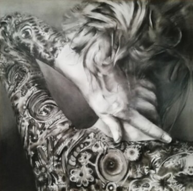 Картина под названием "Pensees" - Evers, Подлинное произведение искусства, Акрил Установлен на Деревянная рама для носилок