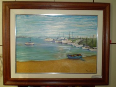 Pintura titulada "Puerto Mediterraneo" por Elena Evers, Obra de arte original, Oleo