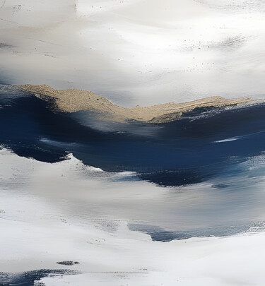Peinture intitulée "Blue Sky Cloudy Pic…" par Evgenia Dyvakina, Œuvre d'art originale, Huile