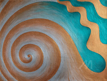 Pearl symphony of infinity Peinture intitulée "Pearl symphony of i…" par Evgenia Kiperiya, Œuvre d'art originale, Acrylique