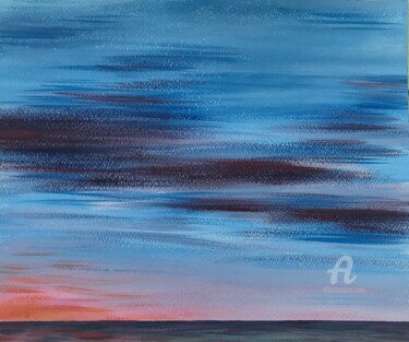 Картина под названием "Sea sky" - Evgenia Kiperiya, Подлинное произведение искусства, Акрил